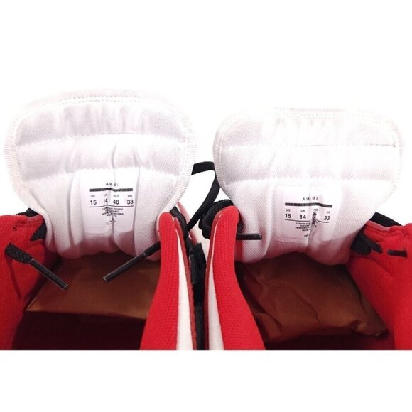 AMIRI Skel Skeleton Low-Top Leather Sneakers 48 US 15 Mens Black Red Defect New - Picture 9 of 16